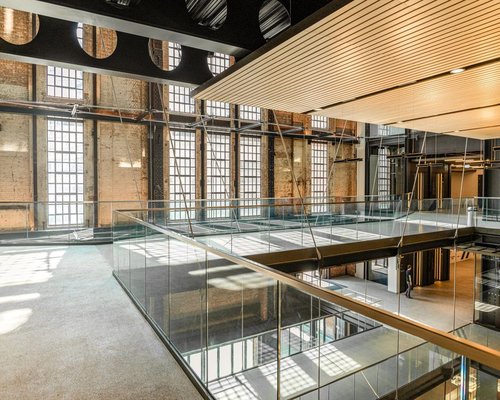 A bright contemporary workspace environment inside a renovated historical building in Roma Norte Mexico City
